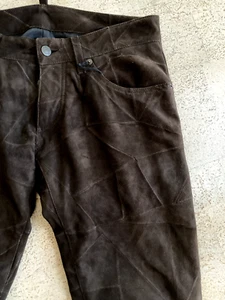 Super Awesome! Dsquared2 Sharpei Leather Suede Jeans Brown_Fall 2020 Runway _48 - Picture 1 of 11