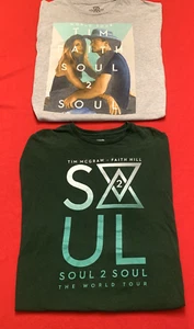 Lot of 2 Tim McGraw Faith Hill Soul 2 Soul Tour Shirt T-Shirt Size XXL 2-Sided  - Picture 1 of 12