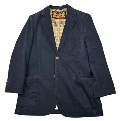 Abrigo deportivo de algodón Robert Graham para hombre mediano azul marino forro novedoso verano Foto 1 de 4