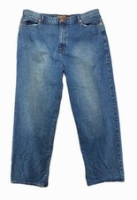 Brooklyn Express Jeans Men's 46 X 32 Denim Button Fly Blue Pants Urban Street 