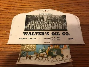 Rare Gas & Oil Walter’s Oil Company Grundy Center, IA 1929 Calendar - Picture 1 of 7