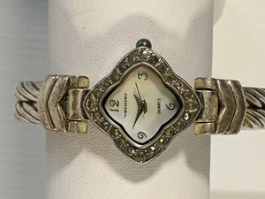 Woman's Vintage Vernier by 7 West Silver tone Cable Style Band - Picture 1 of 5