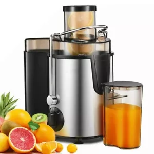 Acero Inoxidable Extractor De Jugos Para Frutas y Vegetales Exprimidor De Jugo - Picture 1 of 9
