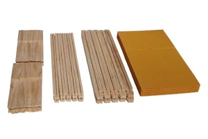 Bee Hive Langstroth Deep Frames Kit , Frames+ Yellow foundation , 10 DEEP FRAMES - Picture 1 of 4
