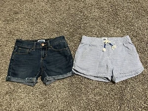 2 Pair Girls Old Navy Shorts Sz 7 - Picture 1 of 7