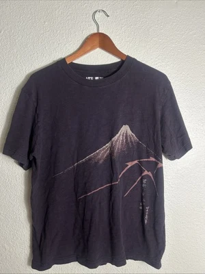 Camiseta Uniqlo UT Hokusai Boston MFA Arte Gráfico Japonés Marrón Manchado Mediana  Foto 1 de 4