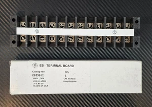 GE EB25B12 Terminal Block with Barrier 12 Position 0.63" Spacing 600V 30A - Picture 1 of 9