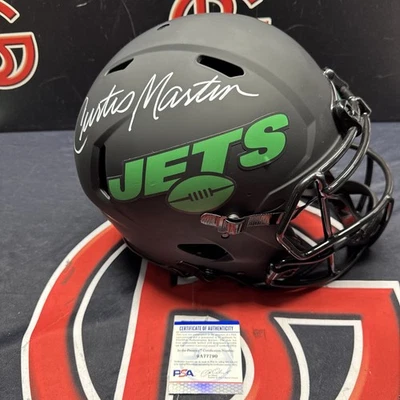 Curtis Martin New York Jets Signed Authentic Eclipse Helmet Autographed PSA - Image 1 of 4