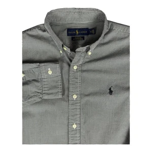 Polo Ralph Lauren Micro Gingham Check Shirt Button Down Classic Fit Stretch Pony - Picture 1 of 9
