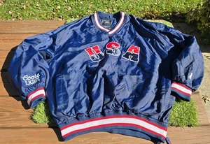 Vintage Dead Stock Starter USA Nylon (XL) V-Neck Jacket OLYMPICS Coors Light - Bild 1 von 16