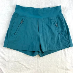 Athleta Trekkie North Short Women Sz 6 Teal Elastic Waist Hiking Active Running - Picture 1 of 9