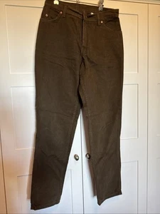 Levi 951 Brown Jeans Womens 14 Relaxed Fit Tapered Leg High Rise Cotton Long - Picture 1 of 8