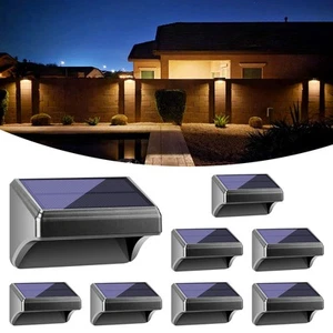Solar Fence Lights Warm White & White, Solar Outdoor Wall Lights, Fence Solar... - Picture 1 of 6