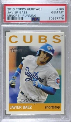 2013 Topps Heritage Minor League Edition Javier Baez (Running) PSA 10 GEM MT - Image 1 of 2