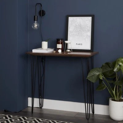 Zorras Matt walnut effect Console table (H)75cm (W)80cm (D)35cm - Image 1 of 3