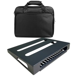 Guitar Pedal Board 14" x 10.6" with Power Supply Cradle and Carry Bag - Picture 1 of 7