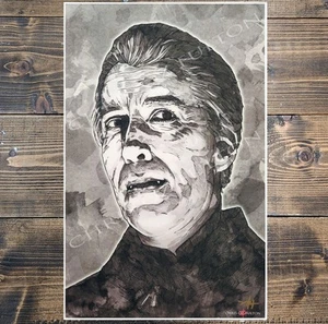 Película de terror Christopher Lee 11x17 impresión artística firmada artista Chris Oz Fulton - Imagen 1 de 2