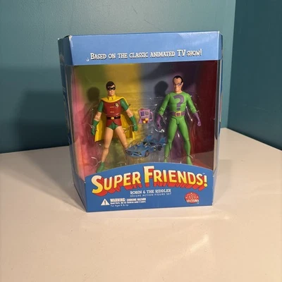 DC Direct 超级朋友罗宾和谜语者豪华可动人偶套装新品 — 第 1/4 张图片