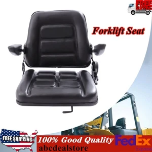 Black Universal Forklift Suspension Seat Fits Clark Cat Hyster Yale Toyota New - Picture 1 of 10