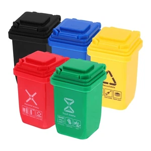 5 Pcs Mini Trash Can Dollhouse Office Child Recycling Bin Toy Play Cans - Picture 1 of 12