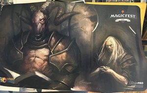 DEMONIC TUTOR MAGICFEST 2019 JUDGE PLAYMAT MTG - Picture 1 of 1