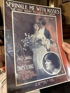 L 1915 11x14 Ernest Ball spartiti SPRINKLE ME (FOTO EVELYN NESBIT) - Foto 1 di 1