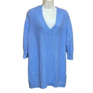 J. Jill Pure Cotton Blue Knit Sweater. XL - Picture 1 of 4