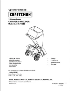 Trituradora astilladora Craftsman modelo manual # 247.776350 - Imagen 1 de 1