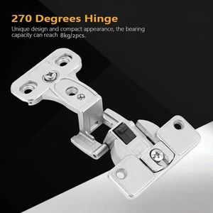 270 Degrees Zinc Alloy Furniture Door Folding Hinge Fixing Accessories x5t3 - Picture 1 of 10