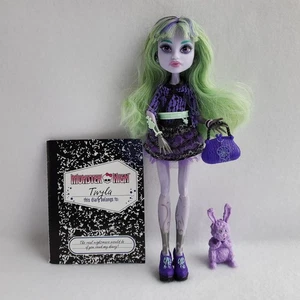 Monster High TWYLA BOOGYMAN 13 Wünsche KOMPLETT Kleidung Schuhe Handtasche Ständer Haustier G1 - Bild 1 von 17