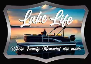 Lake Life pontoon where memories are made decal - Picture 1 of 7