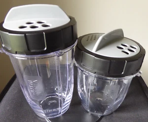 2 tazas de repuesto Nutri Ninja Auto-iQ con tapas 18 oz y 12 oz excelente estado - Imagen 1 de 11