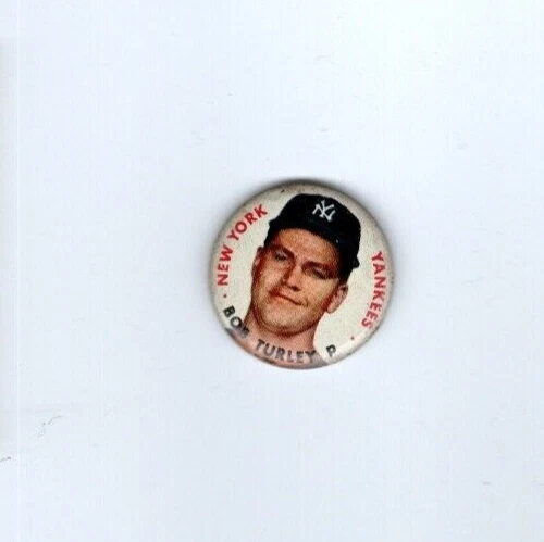 1956 Topps Pins Bob Turley - New York Yankees, Ex - Condição Mint! - Imagem 1 de 1