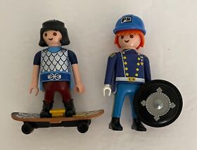 Playmobil Skateboard Guy and Union Soldier Figure with Shield