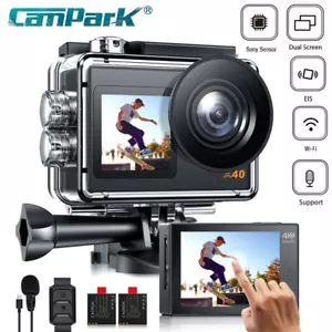 4K 20MP Video Action Camera Dual Screen EIS Touchscreen Waterproof Camera WiFi - Picture 1 of 12