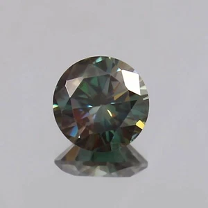 AAA Dark Green Moissanite Round Loose Gemstone Cut Lab Created Diamonds 2.80 Ct - Picture 1 of 6