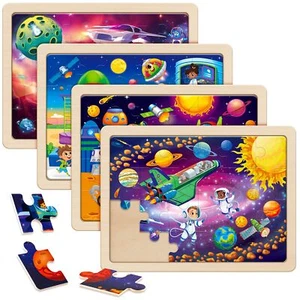 SYNARRY Large Space Planets Solar System Wooden Puzzles for Kids Gift Box12.2... - Picture 1 of 7