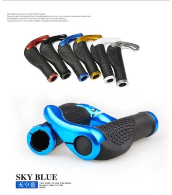 Empuñaduras de goma ergonómicas para MTB manillar de bicicleta de montaña extremos de bloqueo de ciclismo Foto 1 de 4