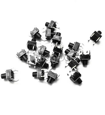 MARKENLOS 100PCS 6x6x5mm DIP Through-Hole 4pin Tactile Push Button Switch Momentary