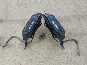 2007 2008 ACURA TL TYPE S RIGHT LEFT BREMBO FRONT BRAKE BLACK CALIPER SET - Picture 1 of 20