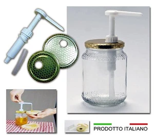 pompa servimiele antigoccia dosatore spargi miele kit per vasi da 1/2 kg e 1 kg - Foto 1 di 3