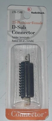 Radio Shack 276-1548 25-Position Female D-Sub Connector - Image 1 of 3