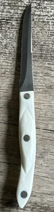 Cutco 1721 JB Trimmer Knife Pearl White Handle Serrated Olean NY Made In USA - Picture 1 of 3
