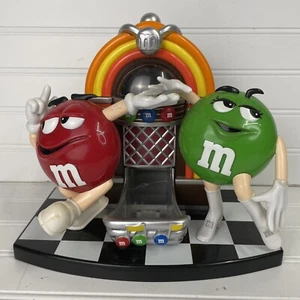 Vintage M&M’s Rock’n Roll Cafe Jukebox Candy Dispenser Red Green Limited Edition - Picture 1 of 8