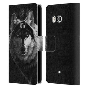 STANLEY MORRISON BLACK AND WHITE LEATHER BOOK WALLET CASE COVER FOR HTC PHONES 1