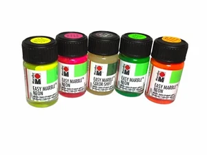 Pinturas de mármol Marabu Easy multicolor 5pk neones y cambio de color metálico SeePics - Imagen 1 de 4
