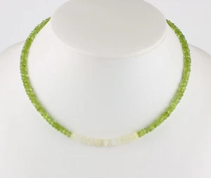 Peridot Chain With Opal,Precious Stone Necklace Welo Necklace Green Ladies - Picture 1 of 2