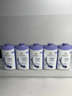 5 new yardley London english lavender beauty talc, Damaged Outer-Have Dents 8.8o - Image 1 of 4