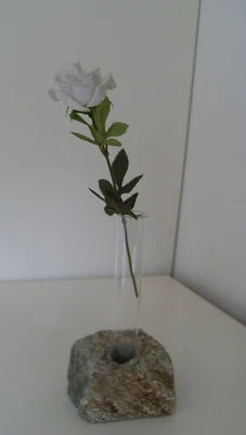 Glasvase im Granitstein - jede Vase ein UNIKAT (D)x - Bild 1 von 4