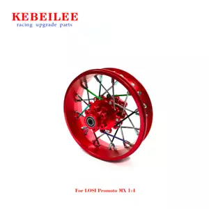 Rueda trasera de aluminio CNC KEBEILEE para motocicleta LOSI Promoto MX 1:4 - Imagen 1 de 22